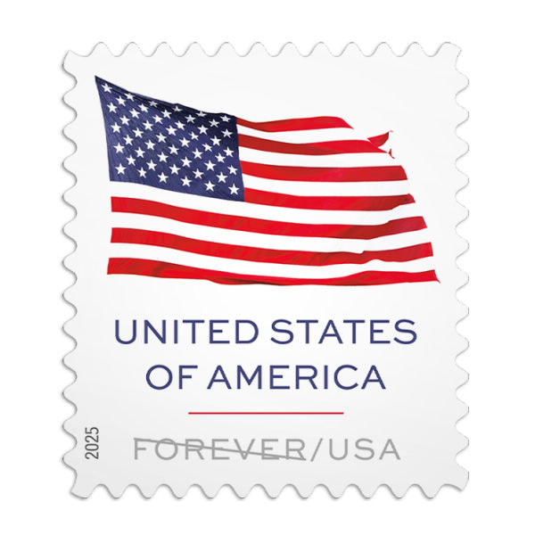 U.S. Flag 2025 Stamps, 1roll-100stamps