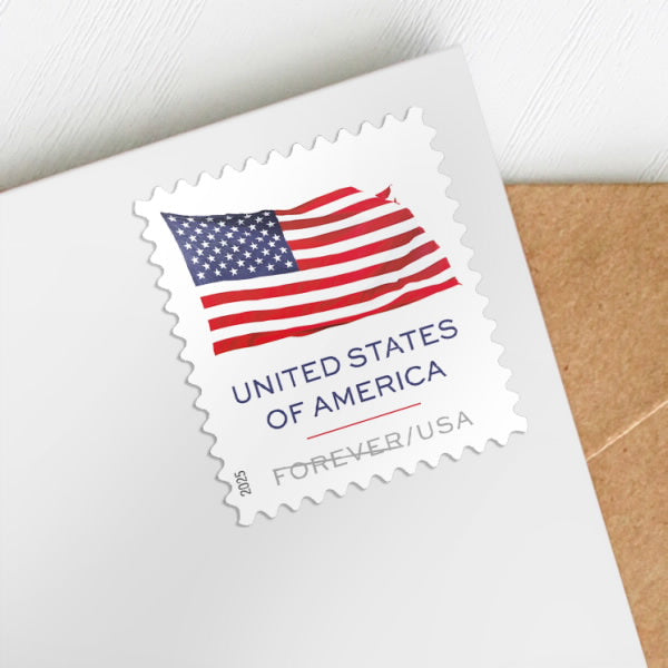 U.S. Flag 2025 Stamps, 1roll-100stamps