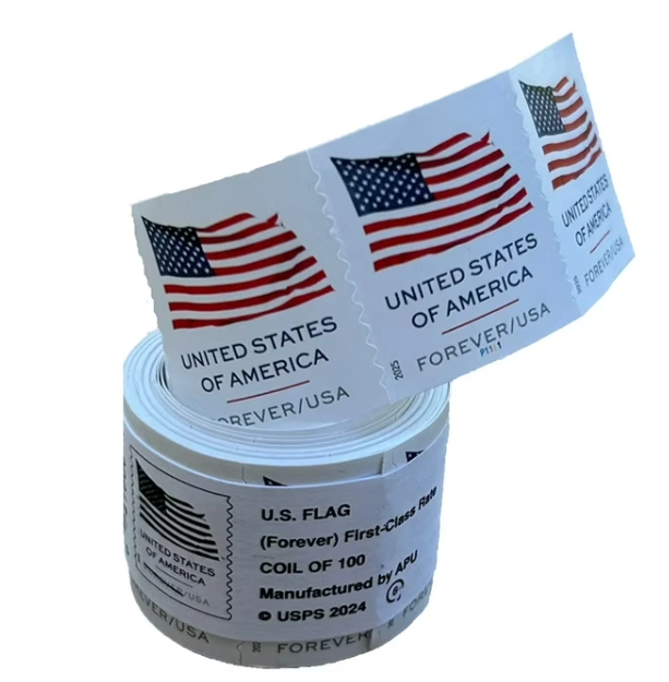 U.S. Flag 2025 Stamps, 1roll-100stamps