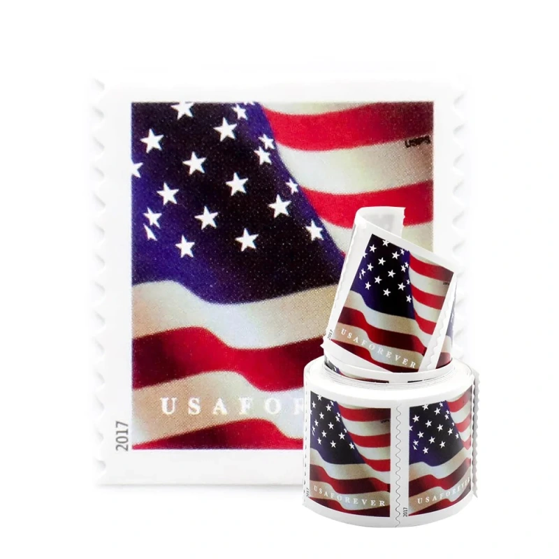 U.S. Flag 2017 Stamps, 1roll-100stamps