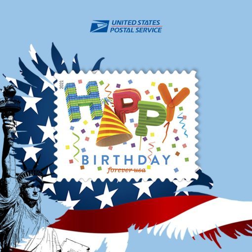 Happy Birthday 2021 Christmas Stamps