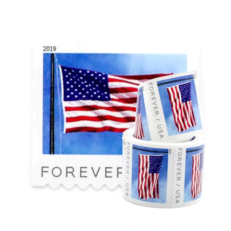 U.S. Flag 2019 Stamps, 1roll-100stamps