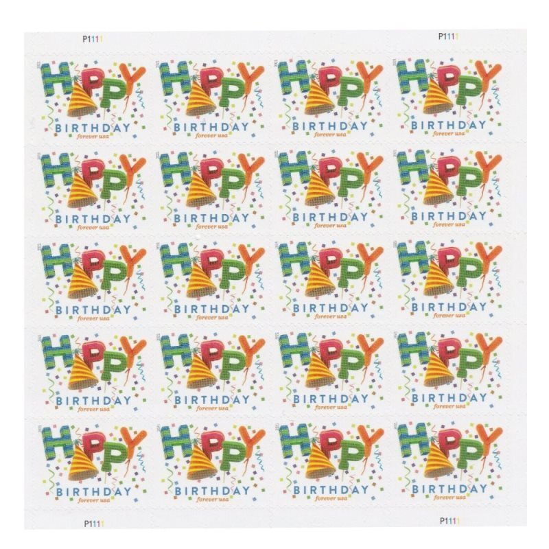 Happy Birthday 2021 Christmas Stamps