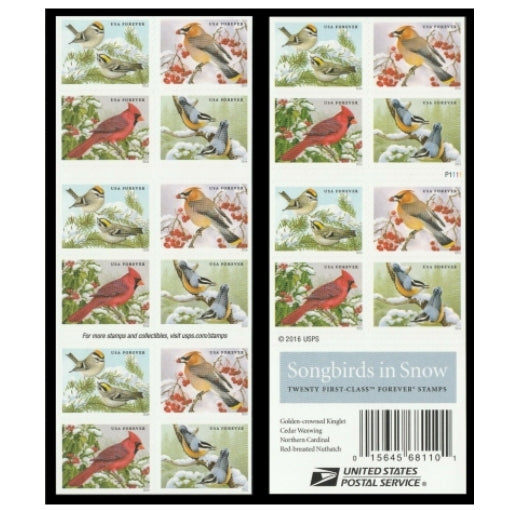 2016 SONGBIRDS IN SNOW Stamps
