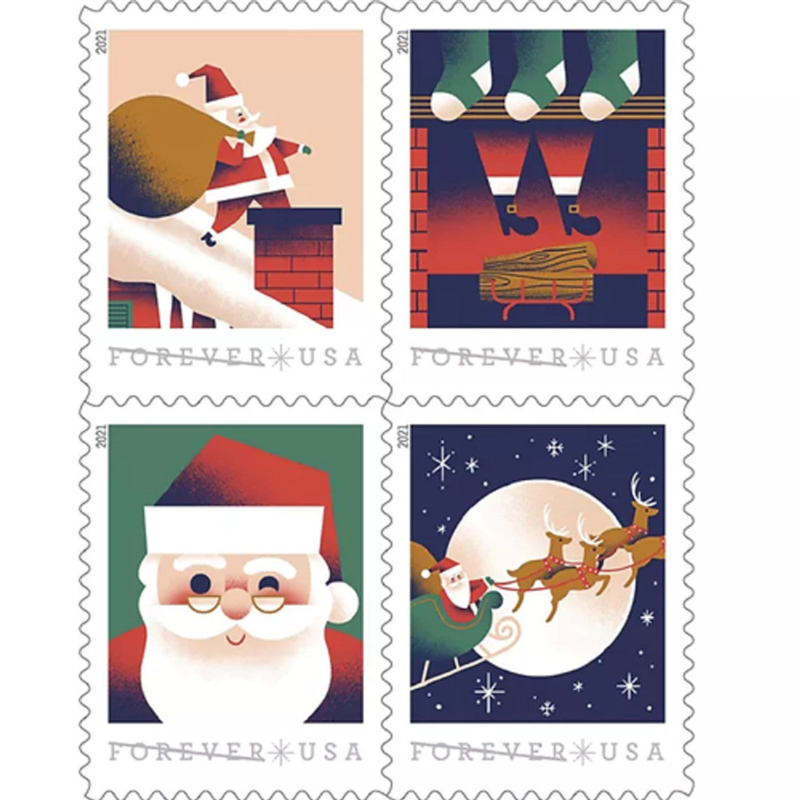 A Visit From St. Nick 2021 Christmas Stamps