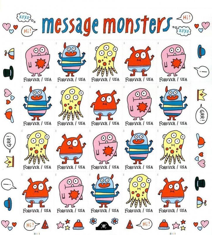2021 Message Monsters Stamps