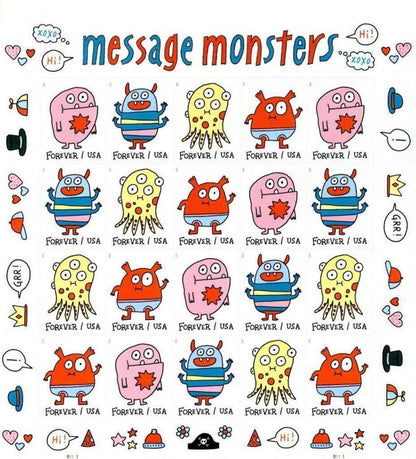 2021 Message Monsters Stamps