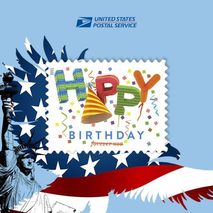 Happy Birthday 2021 Christmas Stamps