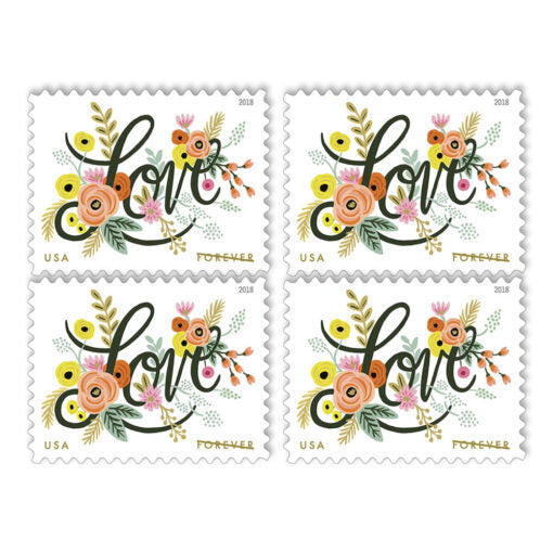 2018 US Wedding Love Flourishes Forever Postage Stamps