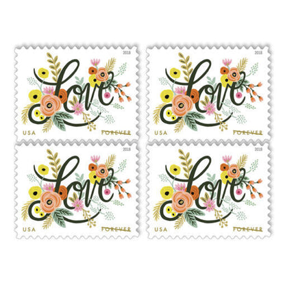 2018 US Wedding Love Flourishes Forever Postage Stamps
