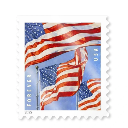 U.S. Flag 2022 Stamps, 1roll-100stamps