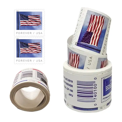 U.S. Flag 2019 Stamps, 1roll-100stamps