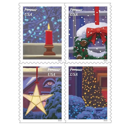 Holiday Windows 2016 Christmas Stamps
