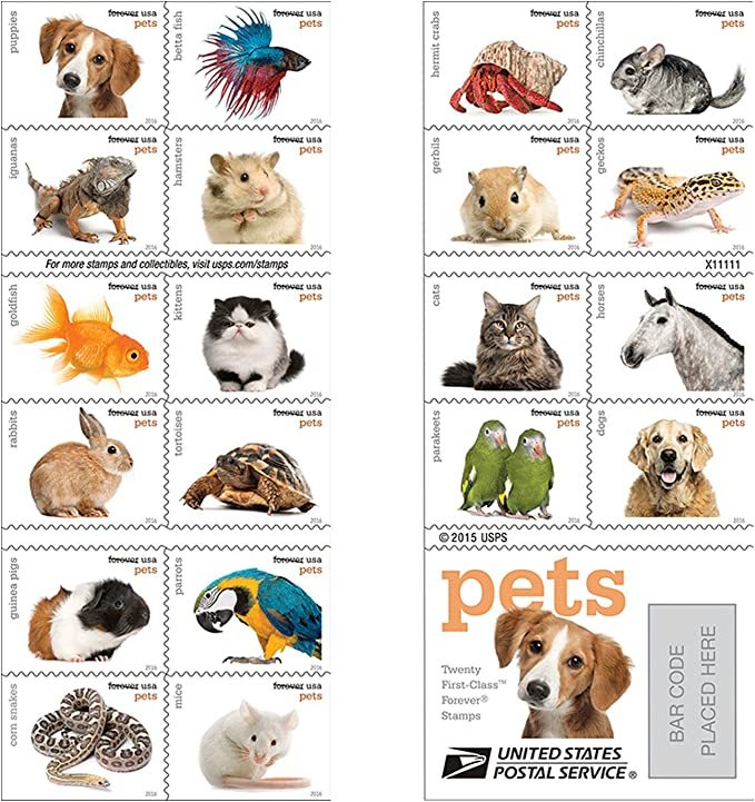 Pets Celebrate Animals 2016 Stamps