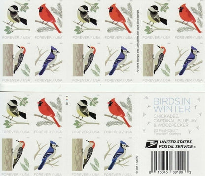 2018 Birds in Winter Stamps