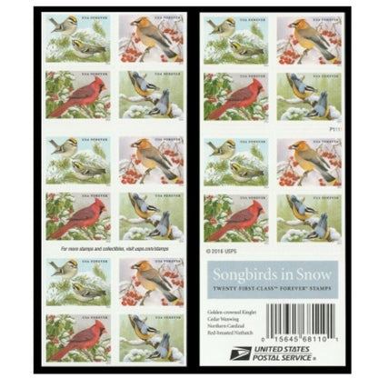 2016 SONGBIRDS IN SNOW Stamps