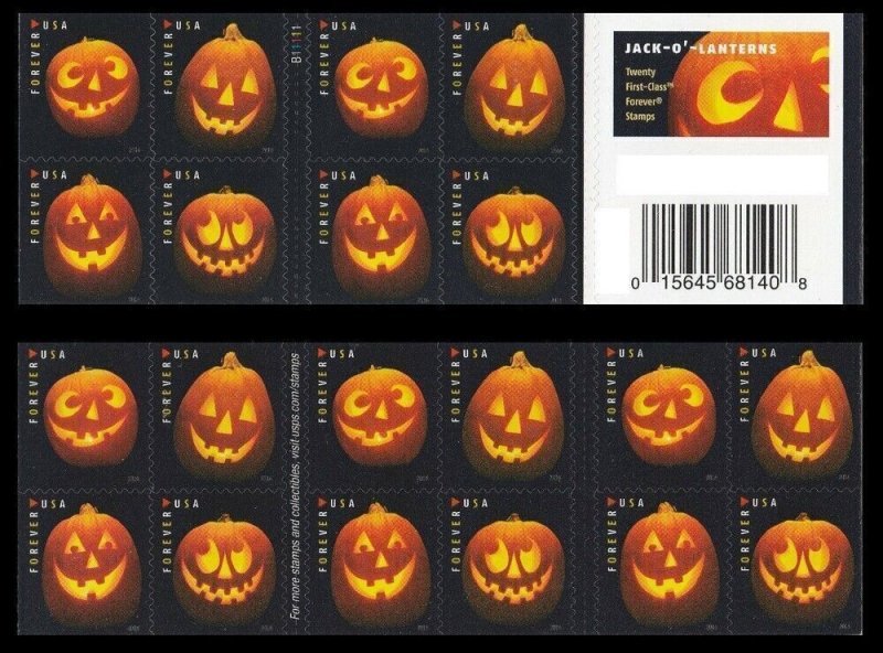 2016 Jack-O-Lantern Halloween Stamps
